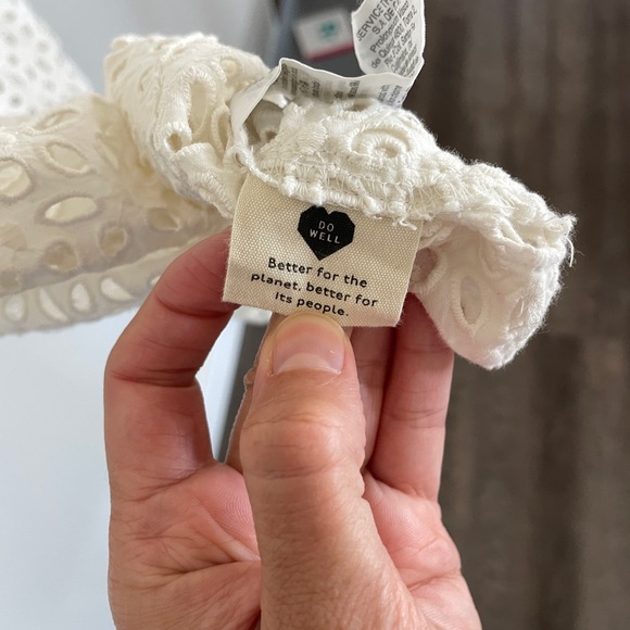 Madewell Eyelet Ruffle Sleeve Pintuck Dress Size XS - Picture 9 of 10